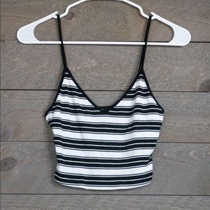 Striped cropped tank